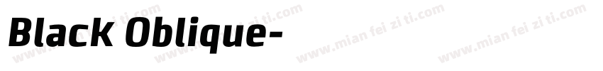 Black Oblique字体转换